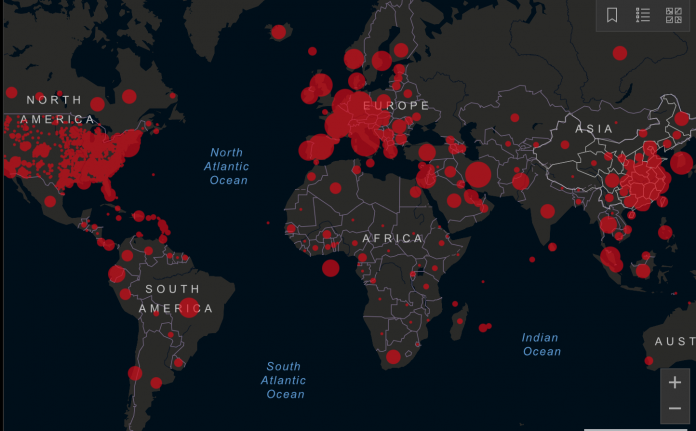 koronavirüs haritası ile Türkiye ve Dünyada Son Durum