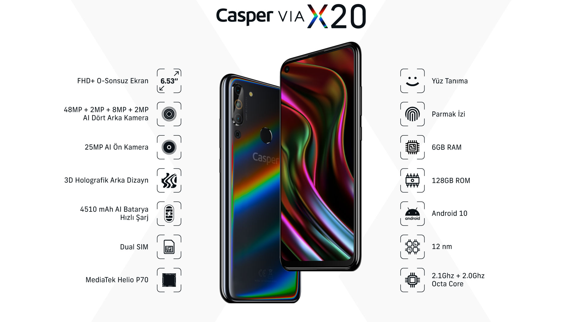 casper via x20 teknik özellikler