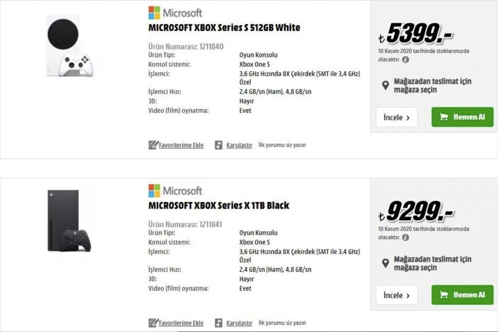 Xbox Series S Fiyatı