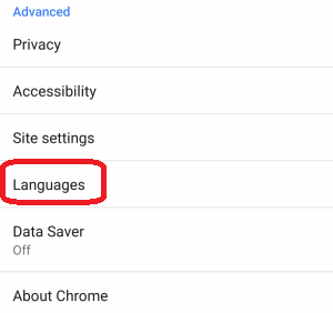 Android Chrome İngilizce Oldu, Ne Yapmalıyım
